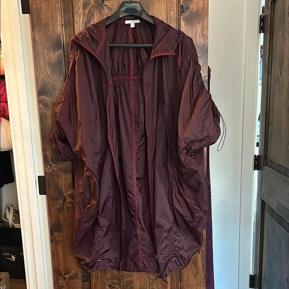 Zella Jackets & Blazers - Lightweight Burgundy Hooded Windbreaker Jacket